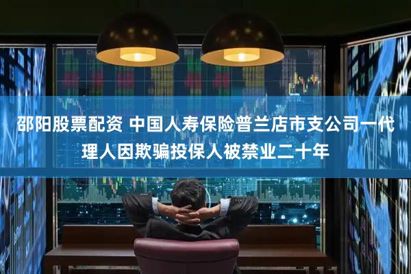 邵阳股票配资 中国人寿保险普兰店市支公司一代理人因欺骗投保人被禁业二十年